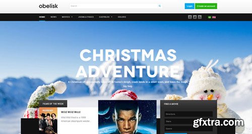 JoomlArt - JA Obelisk v1.1.6 - Responsive Joomla Template For Movie & Entertainment