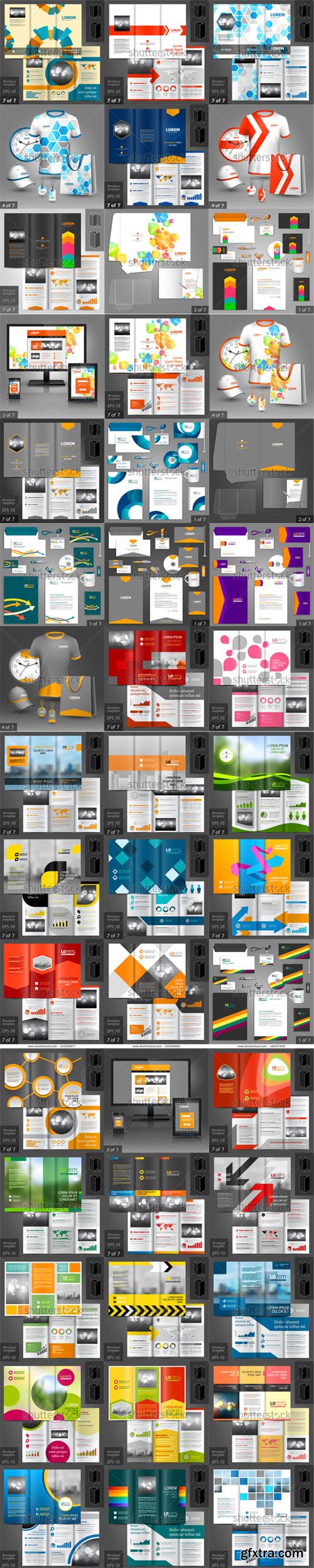 Corporate Identity Design Templates in Vector