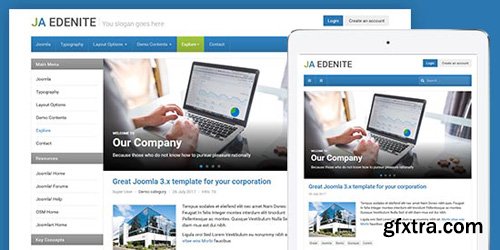 JoomlArt - JA Edenite II v1.0.3 - Simple & Clean Business Joomla Template