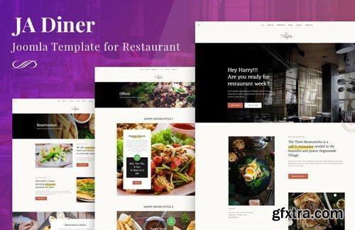 JoomlArt - JA Diner v1.0.3 - Joomla Template For Restaurant Pub, Or Cafe