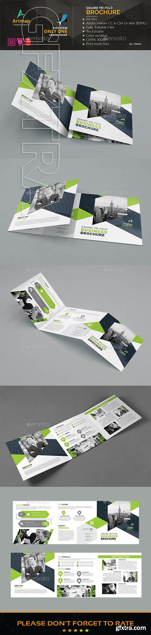 GraphicRiver - Square Ti-fold Brochure 24801013