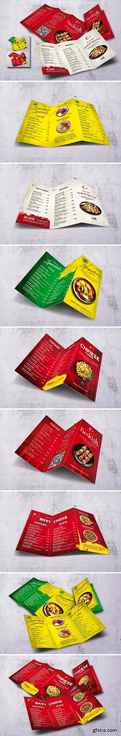 Different Countries Trifold Menu Bundle