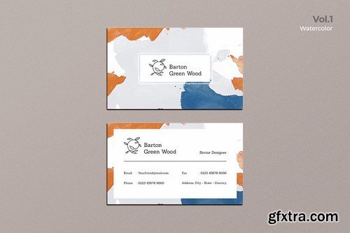 Business Card Watercolor Vol. 1