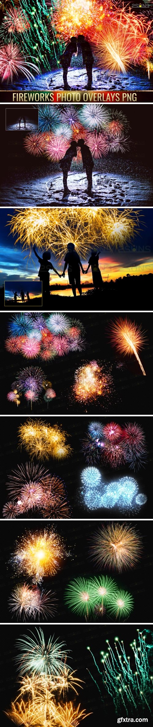 Holiday Fireworks Overlays Png Photoshop 1948952