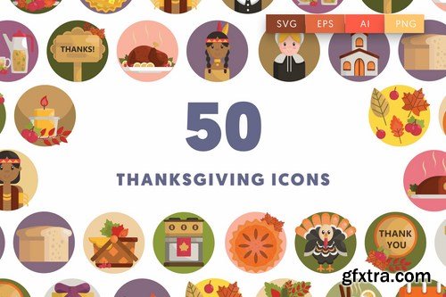 50 Thanksgiving Icons