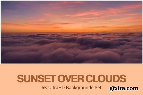 6K UltraHD Sunset Over Clouds Backgrounds Set