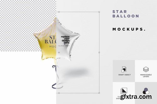 Star Balloon Mockup