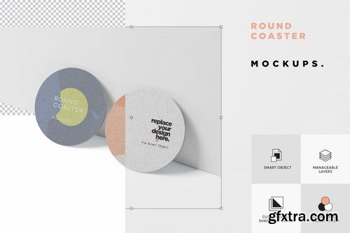 Round Coaster Mock-Up - Medium Size