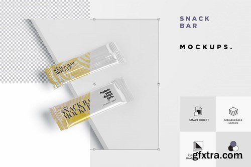 Snack Bar Mockup - Slim Rectangular