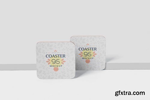 Square Coaster Mock-Up with Round Corner