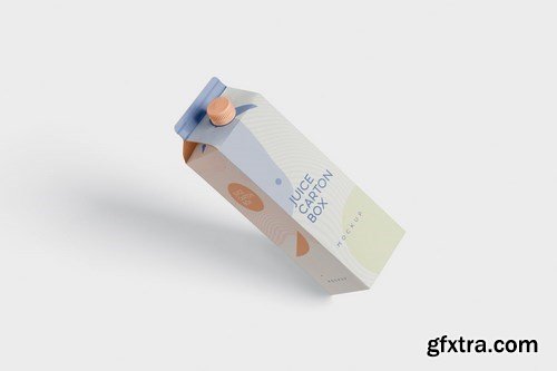 Juice - Milk Mockup - 1L Carton Box - Large Size