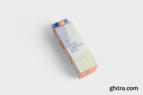 Juice - Milk Mockup - 1L Carton Box - Large Size