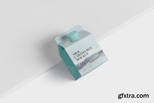 Juice - Milk Mockup - 250ml Carton Box - small siz