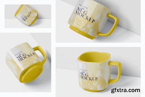 Mug Mockup - Square Shaped