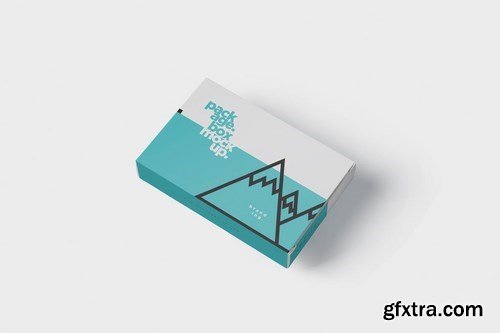 Package Box Mock-Up - Wide - Flat Rectangle Shape