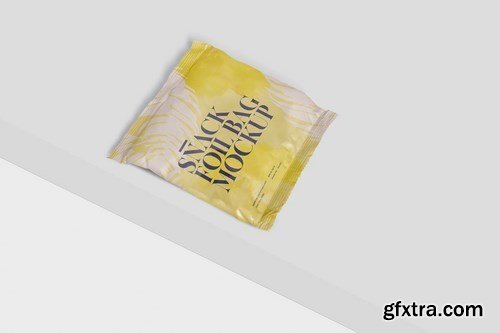 Snack Foil Bag Mockup - Square Size - Small