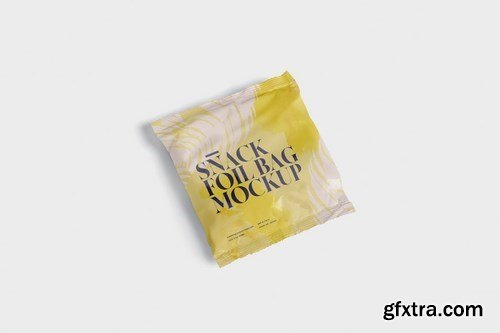 Snack Foil Bag Mockup - Square Size - Small