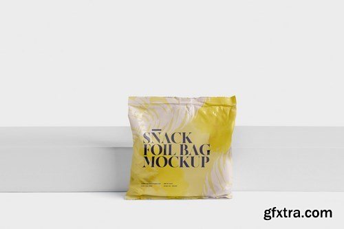 Snack Foil Bag Mockup - Square Size - Small