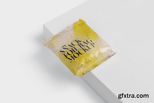 Snack Foil Bag Mockup - Square Size - Small