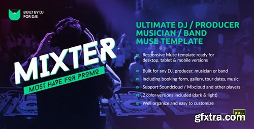 ThemeForest - Mixter v1.01 - Ultimate DJ / Producer / Musician / Band Website Muse Template - 15021903