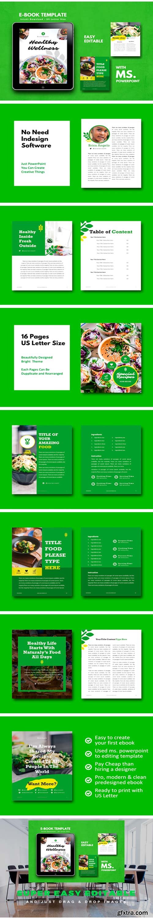 Recipe Vegan Theme Book Template 1949050