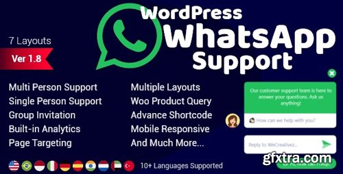 CodeCanyon - WordPress WhatsApp Support v1.8.4 - 20963962 - NULLED