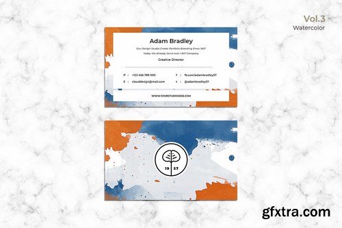 Business Card Watercolor Vol. 3