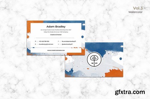 Business Card Watercolor Vol. 3