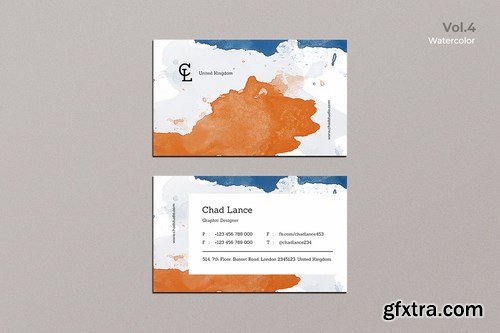 Business Card Watercolor Vol. 4