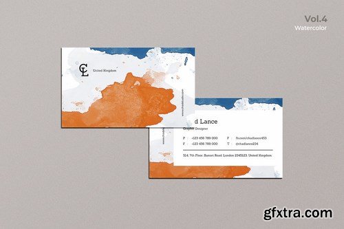 Business Card Watercolor Vol. 4