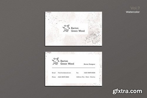 Business Card Watercolor Vol. 7