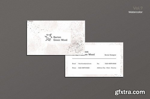 Business Card Watercolor Vol. 7