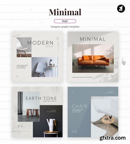 Minimal social media graphic templates