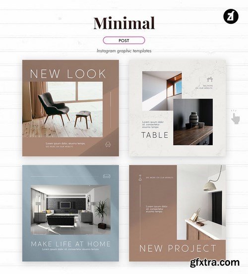 Minimal social media graphic templates