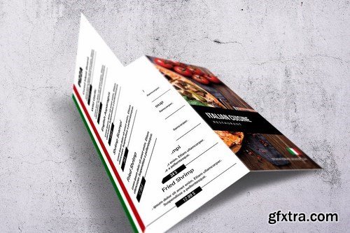 Italian Cuisine Elegant Trifold Menu