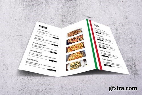 Italian Cuisine Elegant Trifold Menu