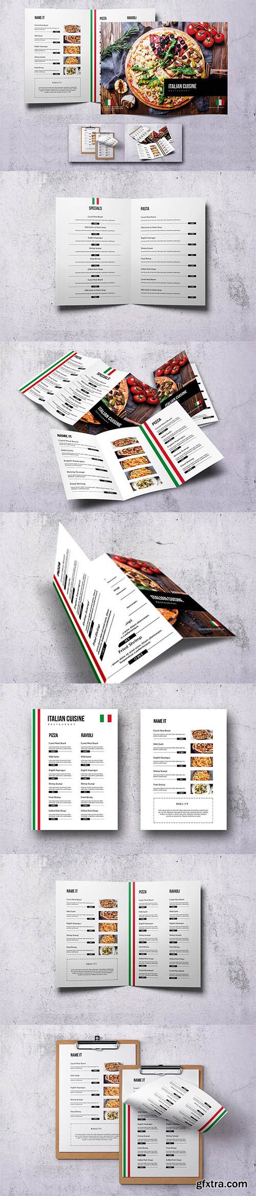 Italian Cuisine Food Menu Bundle