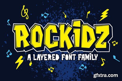 CM - Rockidz Layered Font Family 3874803