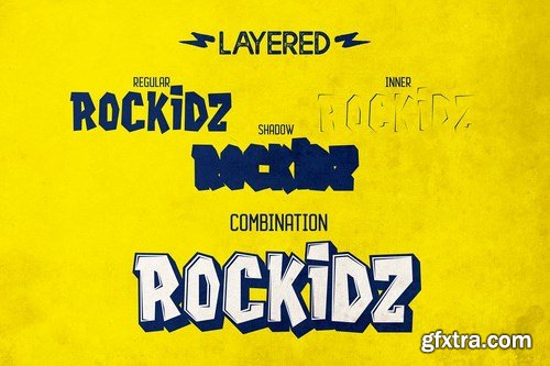 CM - Rockidz Layered Font Family 3874803