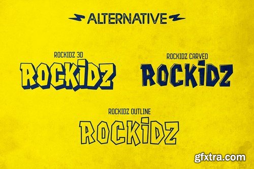 CM - Rockidz Layered Font Family 3874803