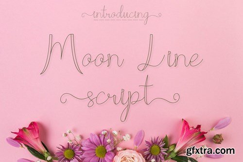 CM - Moon Line Script - Line Script Font 4254666