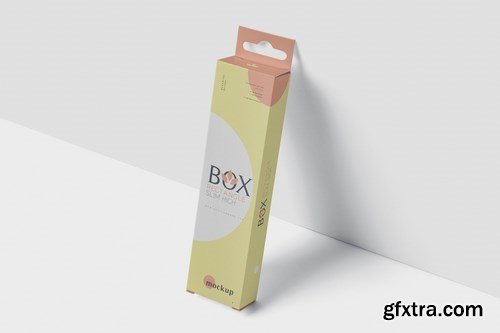 Box Mockup with Hanger - Rectangle Slim High