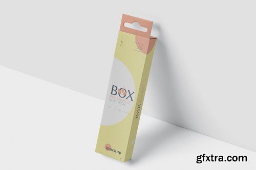 Box Mockup with Hanger - Rectangle Slim High