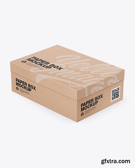 Kraft Box Mockup - Half Side View 50635