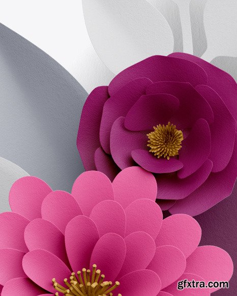 Paper Flower Square Frame Mockup 50584