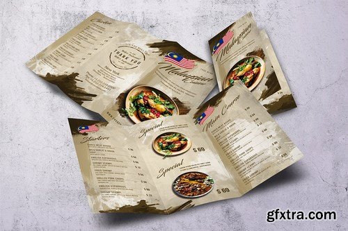 Different Countries Trifold Food Menu Bundle