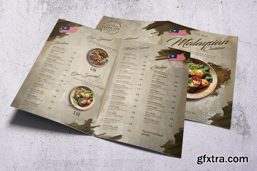 Different Countries Bifold Food Menu Bundle