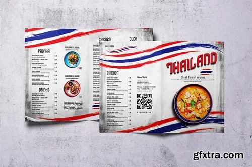 Different Countries Bifold Food Menu Bundle