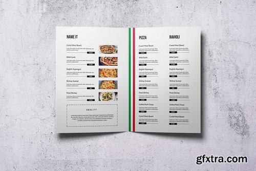 Different Countries Bifold Food Menu Bundle