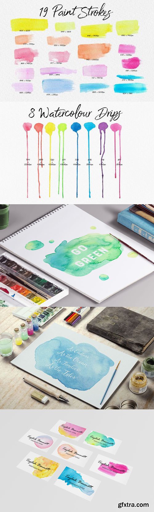 Designbundles - The Colourful Watercolour Texture Kit